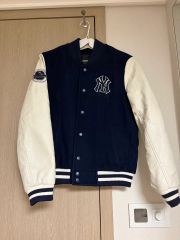 HEMLOCK ニューヨークヤンキース 刺繍ロゴ ウール 牛革 スタジャン
