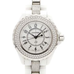 極美品 CHANEL J12 ダイヤベゼル シャネル レディース腕時計 小粒 