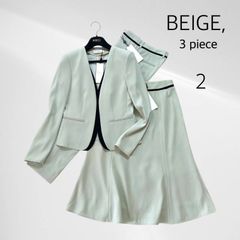 Beige ベイジ CINDY ノーカラーJKワンピーススーツ2 - メルカリ