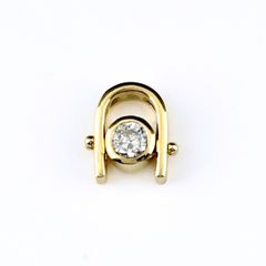 K18YG プリンセスカット ダイヤモンドペンダントトップ （保証書・刻印 