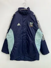 adidas アディダス ナイロンジャケット O ネイビー ブランドロゴ ライン柄 フードなし