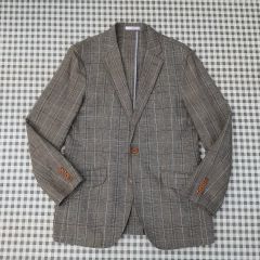 JUN MEN (L) ヘリボーンツイードジャケット エルボーパッチ クラシカル 