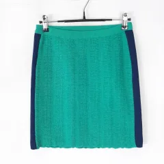 BENETTON バイカラー ニットスカート Fのサムネイル