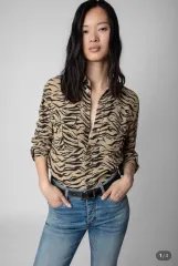 ZADIG&VOLTAIRE ザディグ・エ・ヴォルテール Teros タイガー プリント シャツ ブラウスのサムネイル