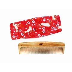 未使用品】伝統工芸 銘木みねばり櫛 お六櫛 椿油付 木曽薮原特産品