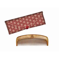 未使用品】伝統工芸 銘木みねばり櫛 お六櫛 椿油付 木曽薮原特産品