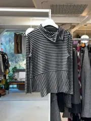 Gianni lo giudice ハイネック ストライプ ニット