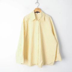 rag & bone ストライプシャツ S イエロー ラグアンドボーン ブラウス 