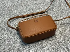 ダックス（DAKS）のハンドバッグ、ブラウン、CHECK、ダブルジッパー、クロスバック。DCWA3E629