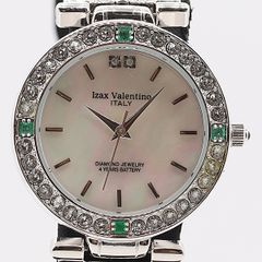 極美品・付属品完備】Izax Valentino 天然ダイヤ クォーツ 腕時計