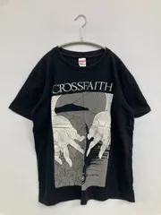 United Athle ユナイテッドアスレ Tシャツ/カットソー L ブラック 前面プリント ミドル丈 半袖 クルーネック(丸首)