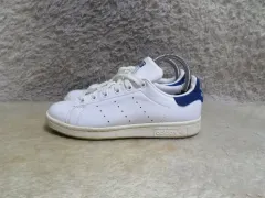 225 アディダス スタンスミス 白 ブルー スニーカー 中古 靴
