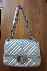 マイケルコース シルバー キルティング チェーン ショルダーバッグ