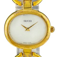 稼働 箱あり】グッチ シェル文字盤 腕時計 レディース 6000.2.L - メルカリ