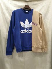 adidas アディダス バイカラー 切替 スウェット トレーナー M-L - メルカリ