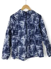 THE NORTH FACE レディース フード付きジャケット 総柄 ネイビー系 Mサイズ