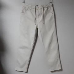 美品 Theory リネン混 オックス ストレッチ イージー パンツ セオリー