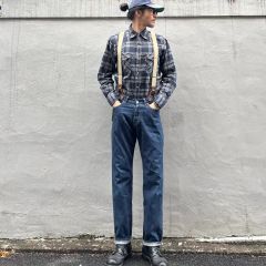 新品タグ付き BLACK SIGN 濃紺 サスペンダー デニム パンツ 32 - メルカリ
