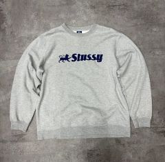 Old STUSSY クラウンロゴ スウェット ブルーグレー - メルカリ