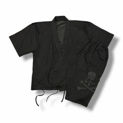 未使用 mastermind JAPAN 甚平セット スウェットセットアップ マスターマインドジャパン MW25C14-JI001-2 ブラック XL （8540M）