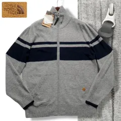 新品正規 ノースフェイス 海外限定 ホールガーメント CITY WOOL ジップアップ ジャケット メンズM グレー(MEG)