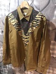 福岡　TOGA VIRILIS トーガ ビリリース 切替デザイン 長袖シャツ 黄色 マスタード TV92-FJ311 サイズ48 FKのサムネイル