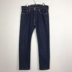 美品 メゾンキツネ JP限定 日本製 濃紺 ストレートデニム 28 狐刺繍 
