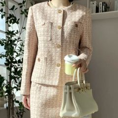 未使用 バースデーバッシュ ツイード ノーカラージャケット 入園 入学