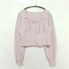kaquwa カプワ バルーンスリーブ 長袖フリルシャツ 薄手 