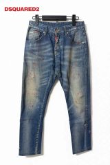 ディースクエアード クロップドパンツ デニム ダメージ ブリーチ