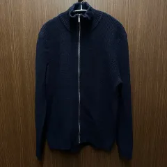 H&M エイチ・アンド・エム フルジップアップ ニット ジップアップ M