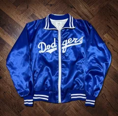 90s LAドジャーズ OFFICIAL サテン トラックジャケット