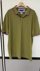 トミーヒルフィガー カーキ色 ポロ 半袖Tシャツ