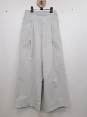 シャーリング コットン ワイド ロングパンツ L 未使用