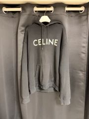 23SS CELINE ラインストーン ロゴ フーディー パーカー 黒 XL - メルカリ