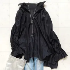 美品【ダイアグラム】オーバーサイズカフタントップ Sサイズ ブラック シルク混 ブラウスのサムネイル