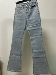 (新品) ライトブルー ストレッチ ブーツカット デニム