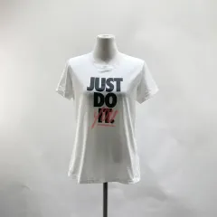 ナイキ Just Do It レディース スポーツ 半袖Tシャツ 白 S ヴィンテージ