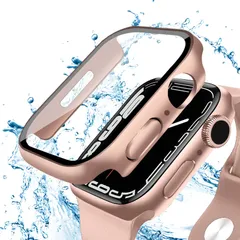 【在庫処分】高透過率 高耐久 装着簡単 全面保護 カバー カバー Watch Watch 防水のローズゴールド Apple Apple 耐衝撃 ケース ケース アップルウォッチ アップルウォッチ 一体型 ガラスフィルム PC素材 防水 42mm 11/10 S