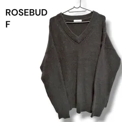 a2514 ROSE BUD ローズバッド Vネック ニット セーター フリーサイズ ブラックのサムネイル