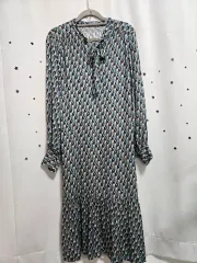 パターン ネックタイ Long ロング ワンピース 95 新品