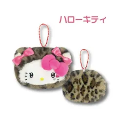 サンリオ レオパード ホーピ ハローキティ フェイス ポーチ ぬいぐるみ キーホルダー