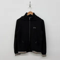 DKNY ゴルフ ブラック フード ジップアップ ジャケット レディース Mのサムネイル