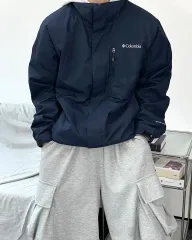コロンビア Columbia ネイビー ウィンドブレーカー アウター XL