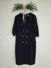 ✨美品✨サンローラン YSL ワンピース 金ボタン ヴィンテージ ブラック
