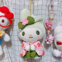 正規品) 抹茶 桜 My Melody サンリオ ぬいぐるみ キーホルダー
