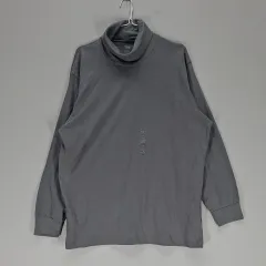在庫商品 UNIQLO ユニクロ メンズ105 105 タートルネックTシャツ 秋冬 グレー 04161