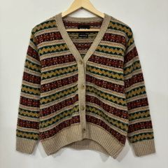 MARGARET STUART ニット カーディガン 幾何学模様 羽織 ウール - メルカリ