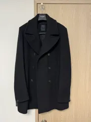 ALLSAINTS オールセインツ ブラック ウールコート L 105 状態のサムネイル