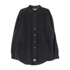 Levis リーバイス デニムシャツ 胸ポケ 古着 90s L 黒 20297 - メルカリ